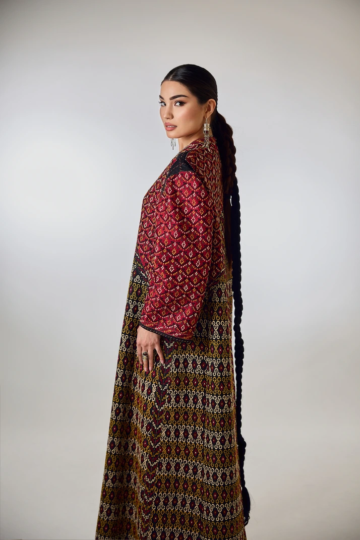 Olive silk ensemble